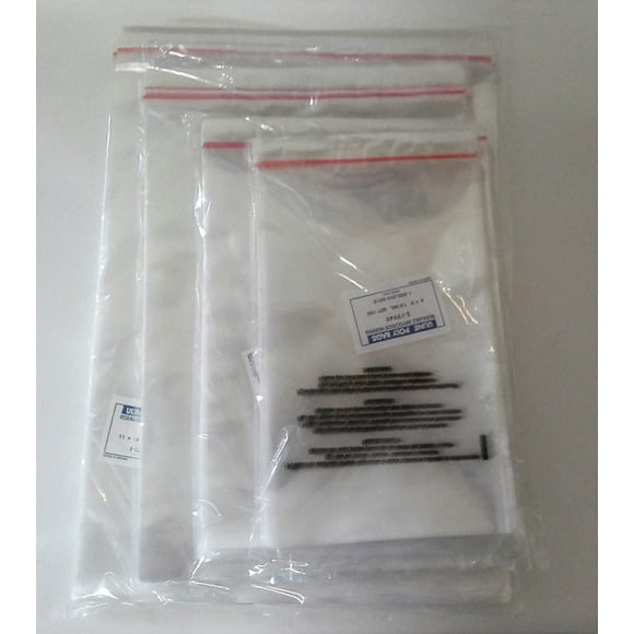 Details about   100 CLEAR 11 x 14 RESEALABLE FLAT POLY BAGS 1.5 MIL ULINE PLASTIC SELF SEAL BAGS